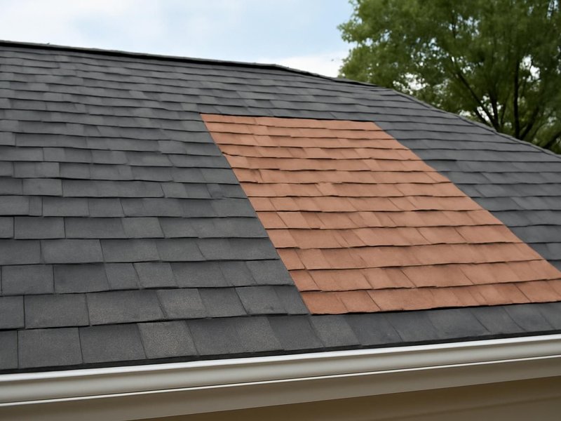 AI concept: Remodeled idea: slope rebuilt with shingles matched to the rest