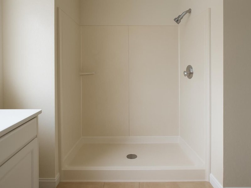 AI concept: Existing condition: almond tub with a cracked fiberglass surround