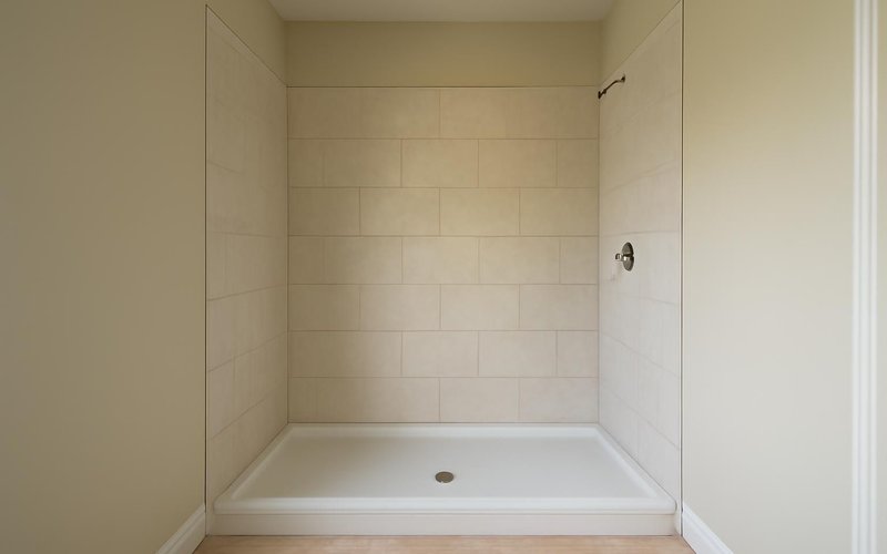 AI concept: Empty tub alcove after the old tub is removed