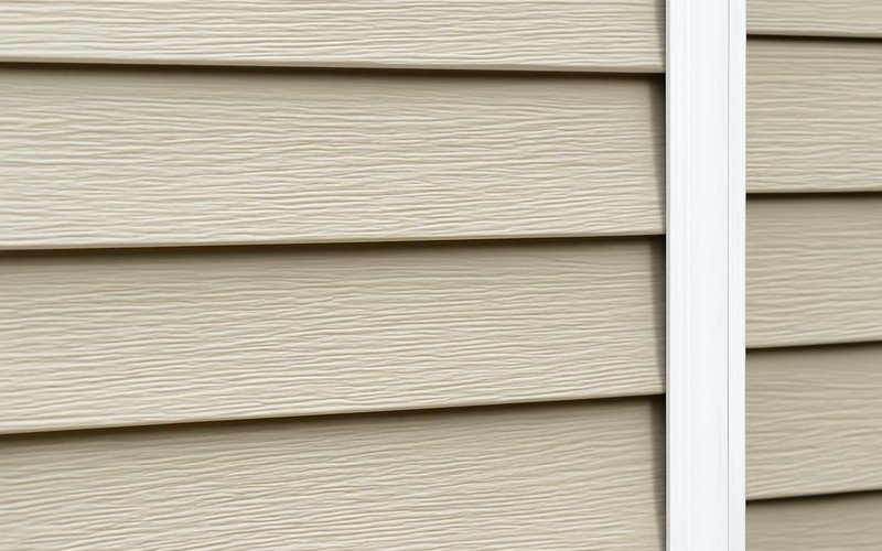 AI concept: Royal insulated vinyl siding panel close-up