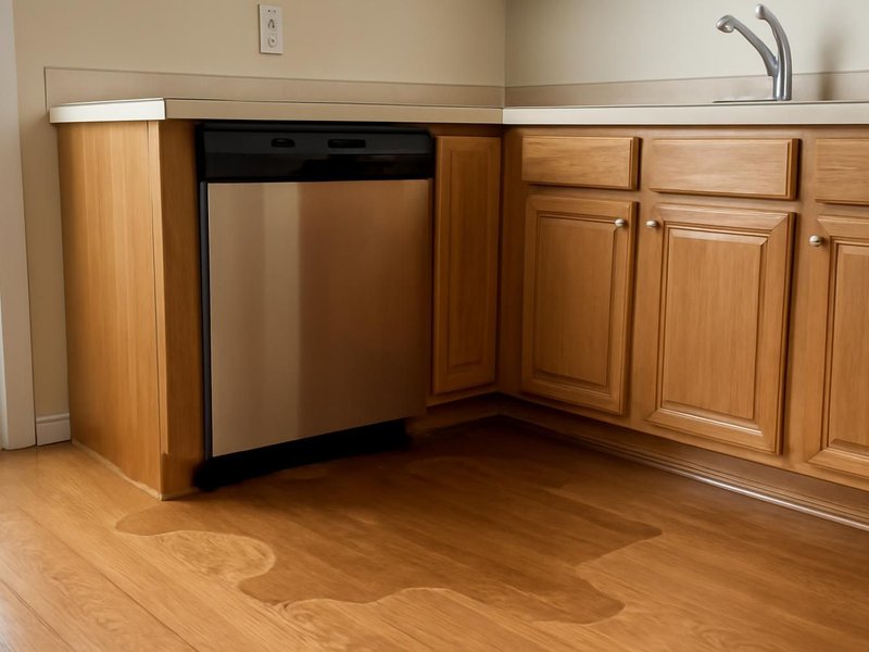 AI concept: Dishwasher leak, one room