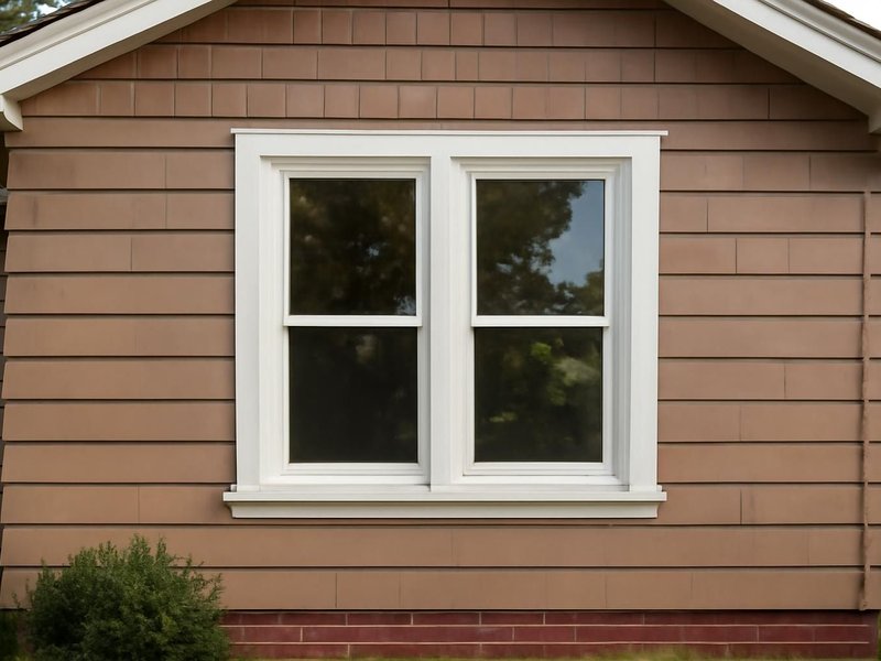 Before: painted-shut wood double-hungs on a bungalow