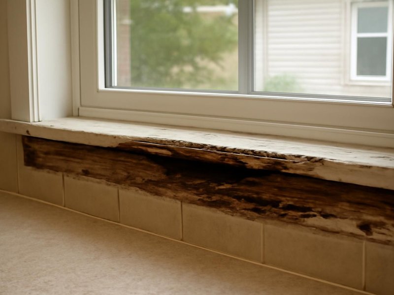 Before: rotted sill under a kitchen window