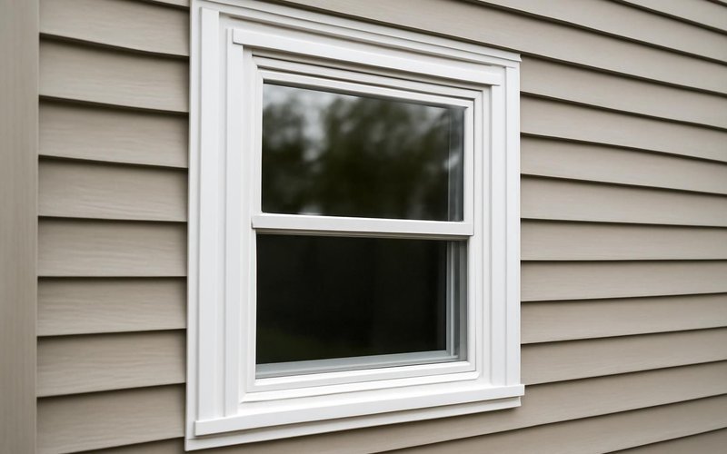 White vinyl double-hung replacement windows