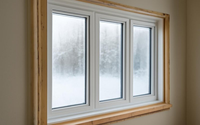 Triple-pane window glass in a cold climate home